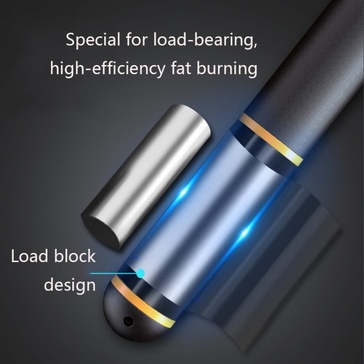 Smart skipping rope with load block and blue accent ring on a gray handle, yellow trim