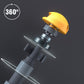 Smart skipping rope axle mechanism with 360-degree joint, gray handle and yellow cap