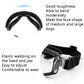 Dog goggles with elastic head and jaw webbing strap and adjustable comfort fit