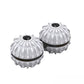 White fingertip massage ball set with black spin caps, two decompression toys