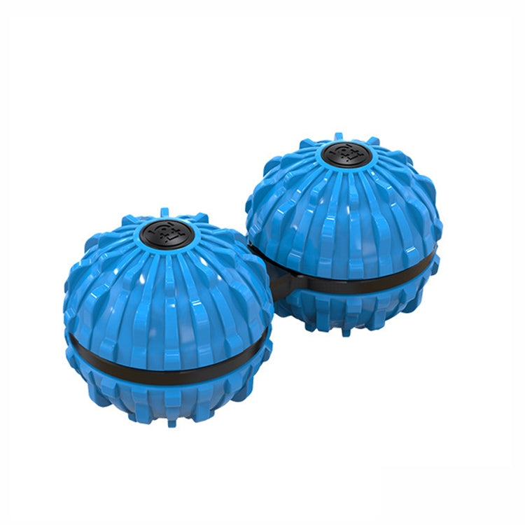 Blue fingertip massage ball set with black spin caps, two decompression toys