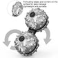Siamese Massage Ball Fingertip Spinner Toy Decompression Artifact, (Silver), (Black), (Bronze), (Red Copper)