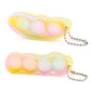 Decompression Finger Bubble Fan Keychain Pressed Venting Finger Squeezed Toys, Bubble Fan Keychain