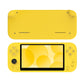 Yellow handheld game console with front controls and built-in screen.