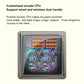 Handheld game console custom CPU graphic with colorful chip display.