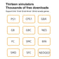 Handheld game console emulator compatibility graphic with multiple platform icons.
