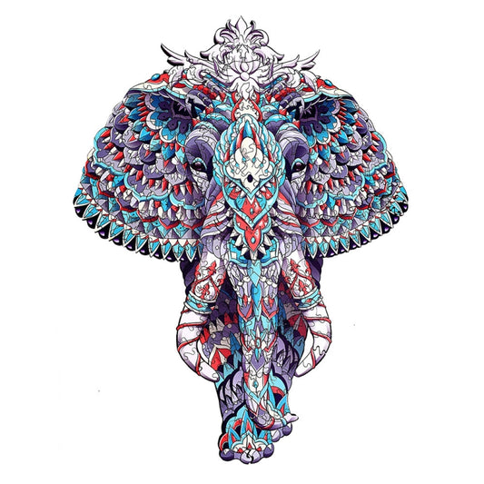 Irregular Wooden Animal Alien Puzzle High-Difficulty Three-Dimensional Puzzle Toy, Snails, Elephant, Dog, Hippocampus, Monkey, Multi-tail Fox, Fox Head, Red Fox, Single Tail Fox, Butterfly, Flamingo, Hexagonal Star, Bull, Leaves, Panda, Moon