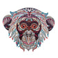 3D wooden panda animal puzzle toy with colorful patterned fur and ears