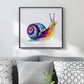 3D wooden snail puzzle toy with colorful spiral shell
