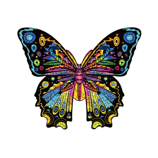 Butterfly Wooden Alien Puzzle Irregular Three-Dimensional Animal Puzzle, Size:, S, M, L