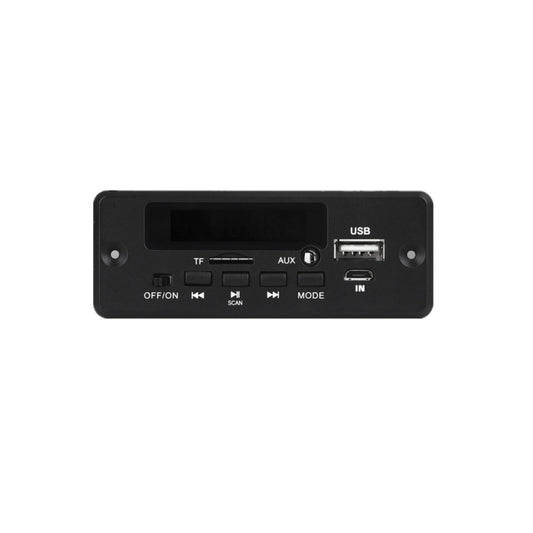 MP3 audio decoding amplifier board front panel with USB, TF, AUX and buttons