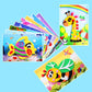 Kids EVA sticker sheets fan-out with giraffe, panda, and other animal characters