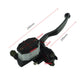 Hydraulic brake pump assembly with lever, reservoir, and mounting base