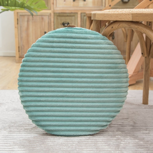 Flannel Round Cushion Dust Cover, Size: 40x40cm, Water Green, Leather Pink, Coffee Color, Cash, Deep Gray, Light Gray