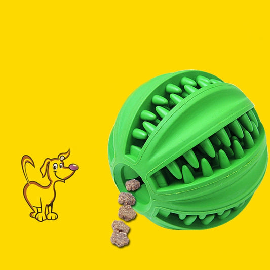Pet Toy  Cartoa Toy Pet Leaking Ball Mill Rubber Toy Cleansing Ball, Small (Green), Large (Green)