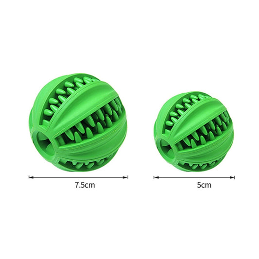 Pet Toy  Cartoa Toy Pet Leaking Ball Mill Rubber Toy Cleansing Ball, Small (Green), Large (Green)