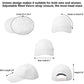 White LED fiber optic luminous cap size diagram with adjustable strap