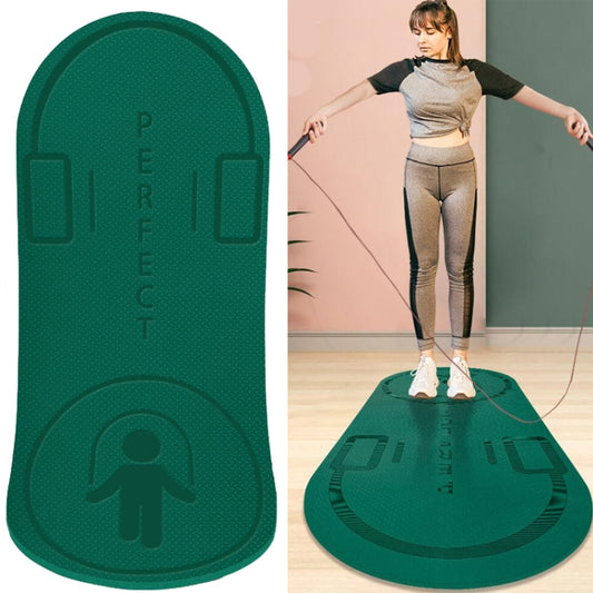 Indoor Skipping Mat Sound Insulation Shock Absorption Thickened Skipping Blanket Non-Slip Yoga Mat, Size: 140 x 60cm, Green, Green+Cushion, Green+Jump Rope, Deep Gray, Deep Gray+Cushion, Deep Gray+Cushion+Jump Rope, Rubber Pink, Rubber Pink+Cushion    ...