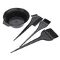 Hair dye brush, two combs, and mixing bowl set for salon application