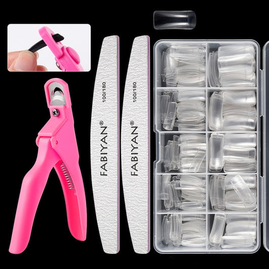 FABIYAN Nail Brush Nail Piece Set Nail Art Polishing Supplies Set, Natural Semi-sticked Small Set, Transparent Semi-sticked Small Set, Natural Full-sticked Small Set, Transparent Full-sticked Small Set, Natural Small Set, Transparent Small Set         ...