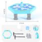 Blue penguin interactive game table with hexagon board and penguin top piece