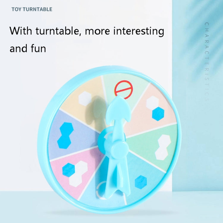 Rotating turntable penguin game base with circular spinner and penguin centerpiece
