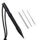 Marlin spike bracelet weaving tool set with black cord and metal needles