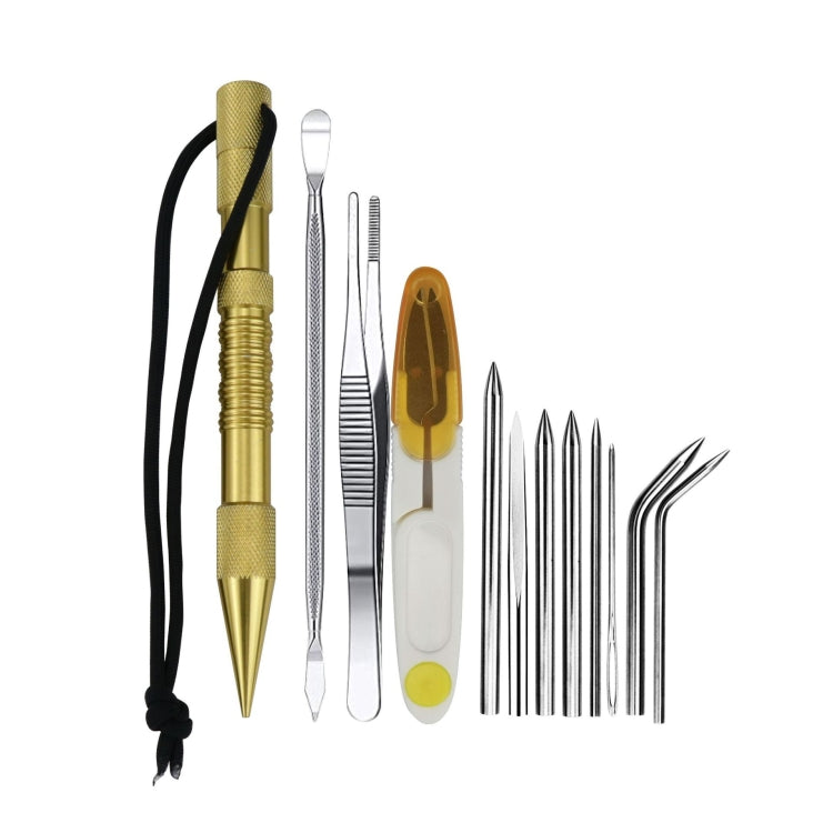 Marlin spike rope needle bracelet DIY weaving tool set with gold and silver needles