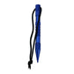 Blue marlin spike rope needle bracelet weaving tool with lanyard and pointed metal tip