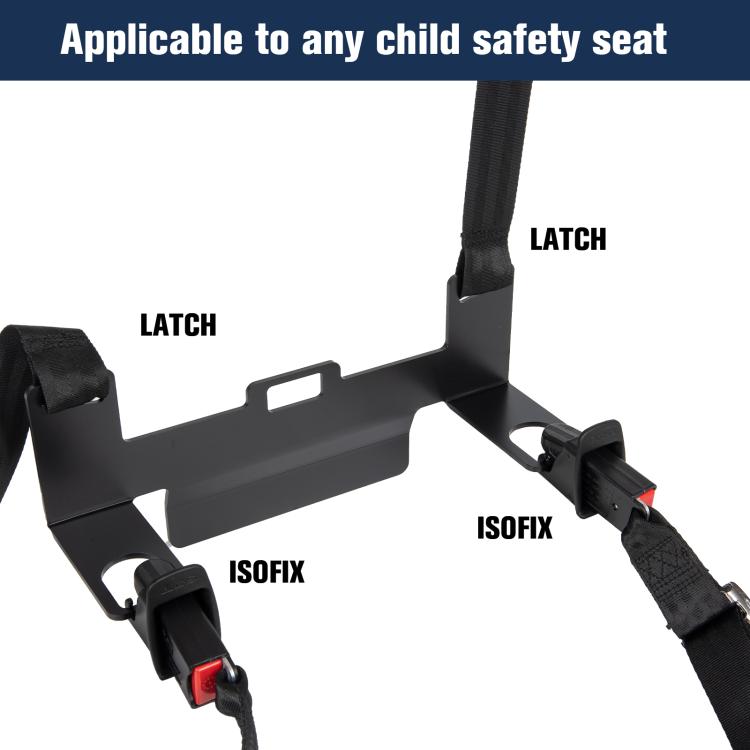 ISOFIX and LATCH interface child seat anchor bracket with belt straps and latches