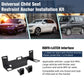 Universal child seat restraint anchor installation kit with ISOFIX+LATCH bracket, black