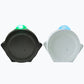 Pair of starry-sky projector night lights with black and white front panels.