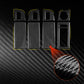 Carbon-fiber window switch panel sticker set with guide boxes and switch cutouts