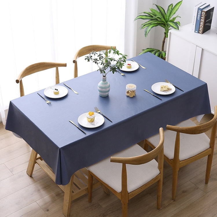 Navy blue PVC waterproof disposable tablecloth, square table covering