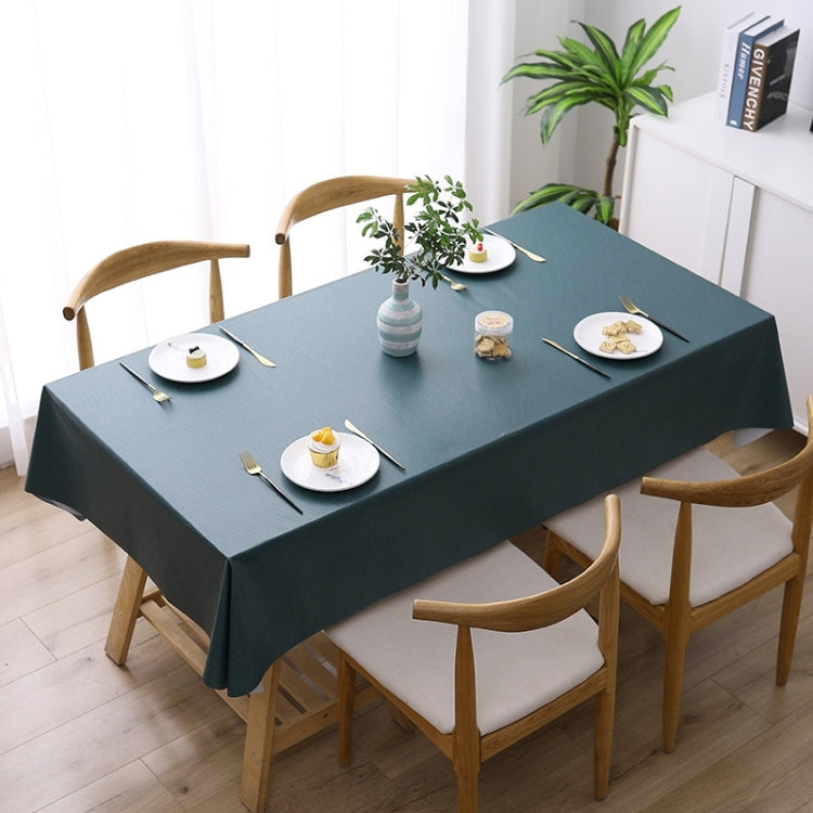 PVC waterproof disposable tablecloth in navy blue, rectangular table covering
