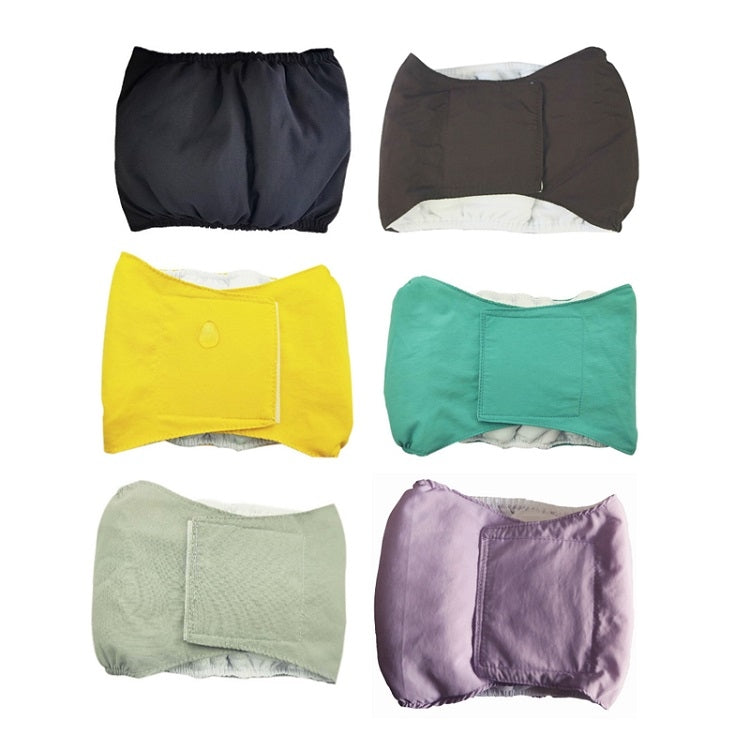 Male dog sanitary belt pants, pack of black, yellow, green, gray, and purple shorts