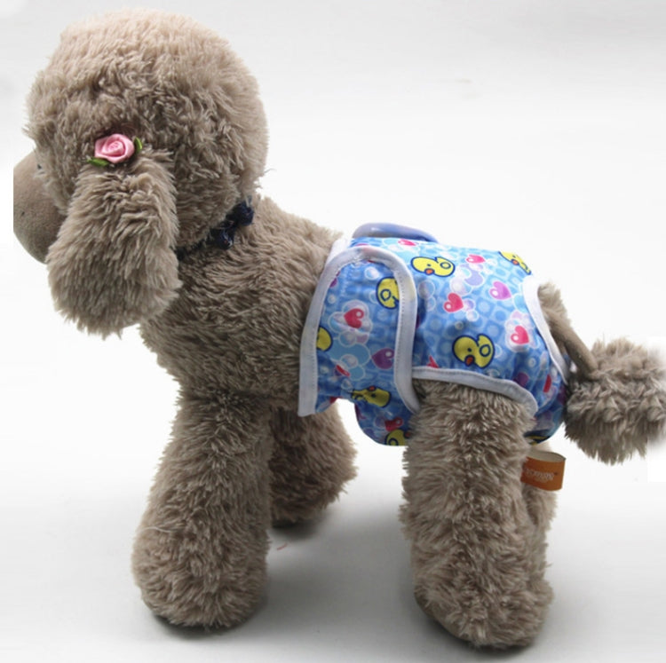 Blue cartoon dog anti-harassment pants with elastic waistband and leg openings