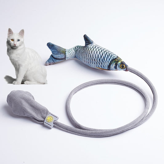 Creative Funny Cat Toy Simulation Fish Cat Toy Interactive Plush Airbag Toy, Sea Fish, Squid, Dog Tail, Horsetail