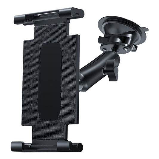 Black folding flat-back phone holder with suction mount and support arms