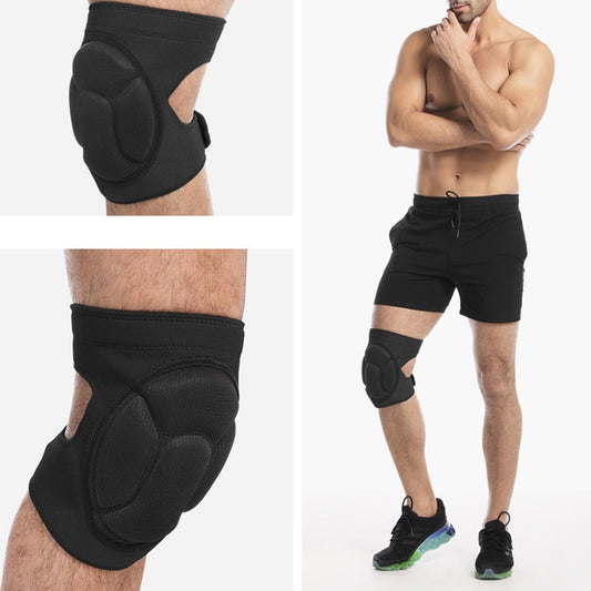 1pair HX-0211 Anti-Collision Sponge Knee Pads Volleyball Football Dance Roller Skating Protective Gear, Specification: L (Gray), M (Black), L (Black), M (Gray), L (Gray)