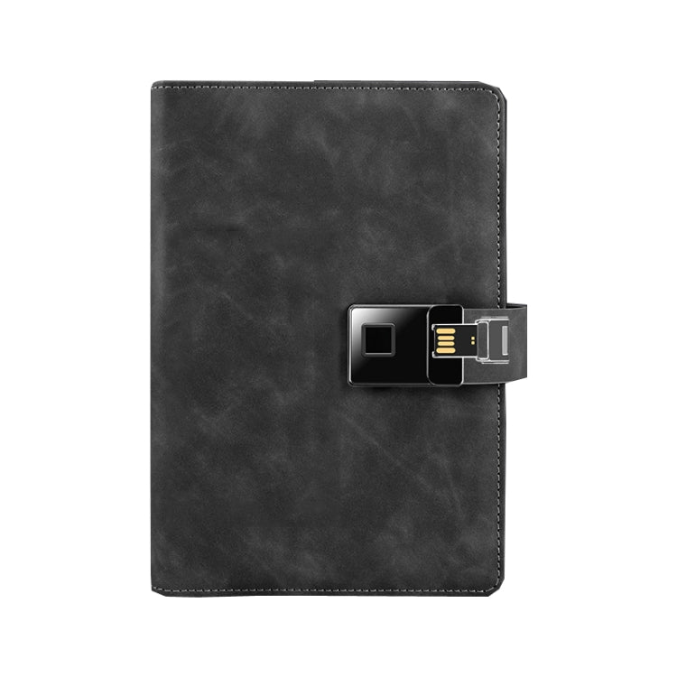 A5 Multi-Function Fingerprint Unlocking Notebook Can Record 10 Fingerprints, Fingerprint Lock + 16G U Disk, Only With Fingerprint Lock