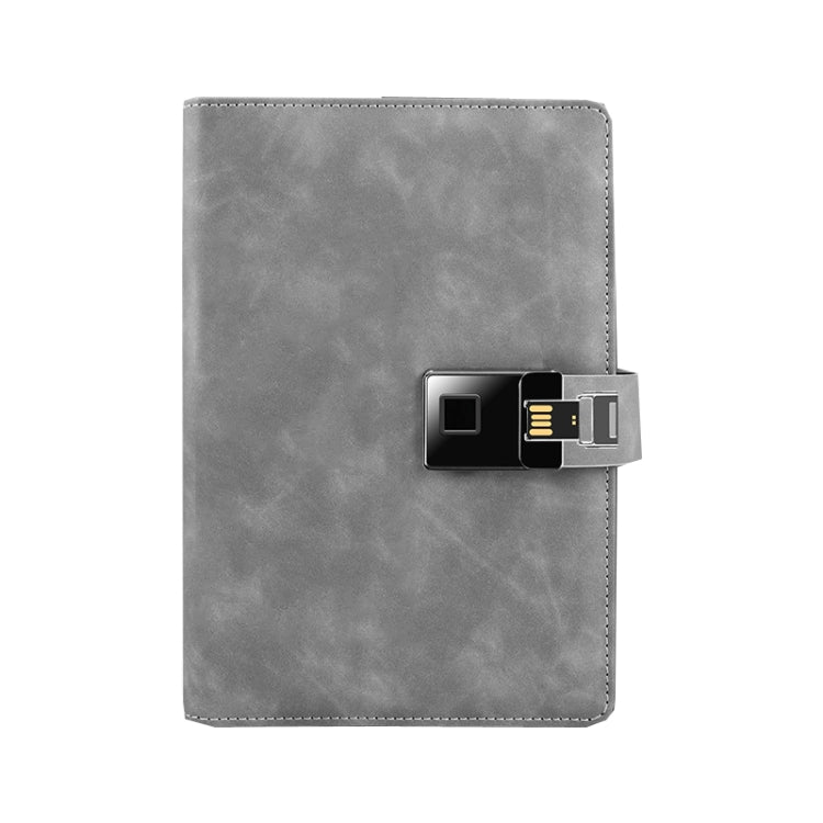 A5 Multi-Function Fingerprint Unlocking Notebook Can Record 10 Fingerprints, Fingerprint Lock + 16G U Disk, Only With Fingerprint Lock