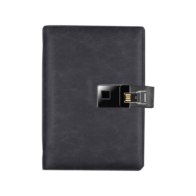 A5 Multi-Function Fingerprint Unlocking Notebook Can Record 10 Fingerprints, Fingerprint Lock + 16G U Disk, Only With Fingerprint Lock