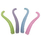 Octopus tentacle finger covers, four curved soft plastic tentacles in assorted colors