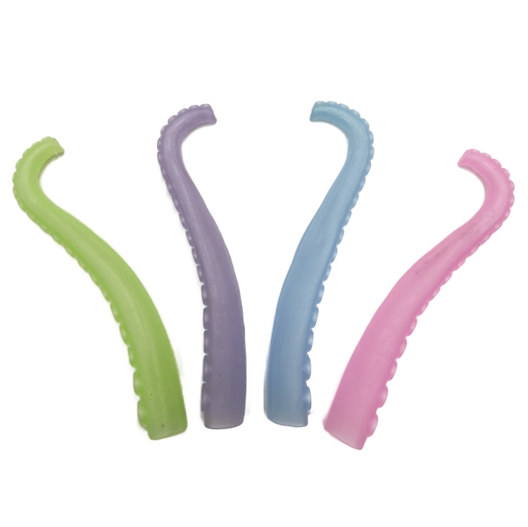 Octopus tentacle finger covers, four curved soft plastic tentacles in assorted colors