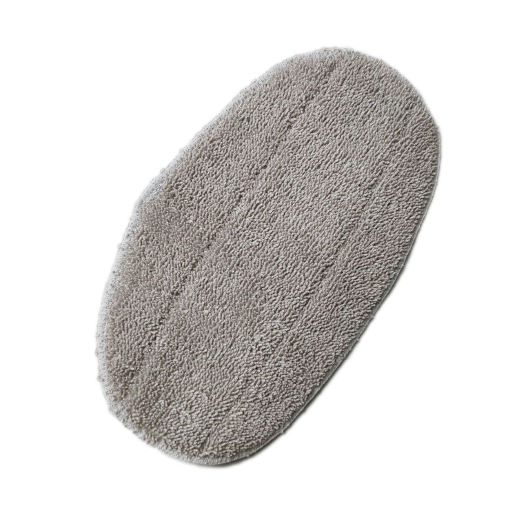 Gray microfiber steam mop cloth pad, oval