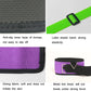 Purple-lined foot drop brace with anti-slip inner texture and green webbing strap