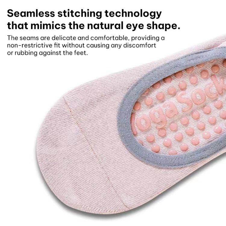 Backless non-slip yoga sock with seamless knit and open-back grip pad