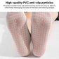 Backless non-slip yoga socks in light pink with dotted anti-slip grip sole