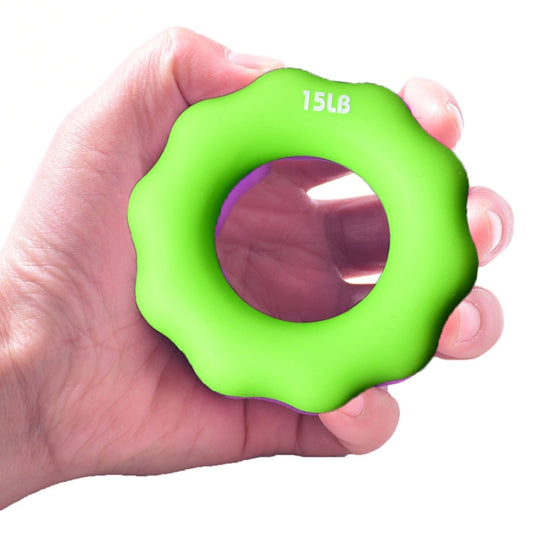 Silicone Finger Marks Grip Device Finger Exercise Grip Ring, Specification: 15LB (Green), 15LB (Green), 35LB (Blue), 55LB (Orange), 75LB (Purple), 95LB (Gray)